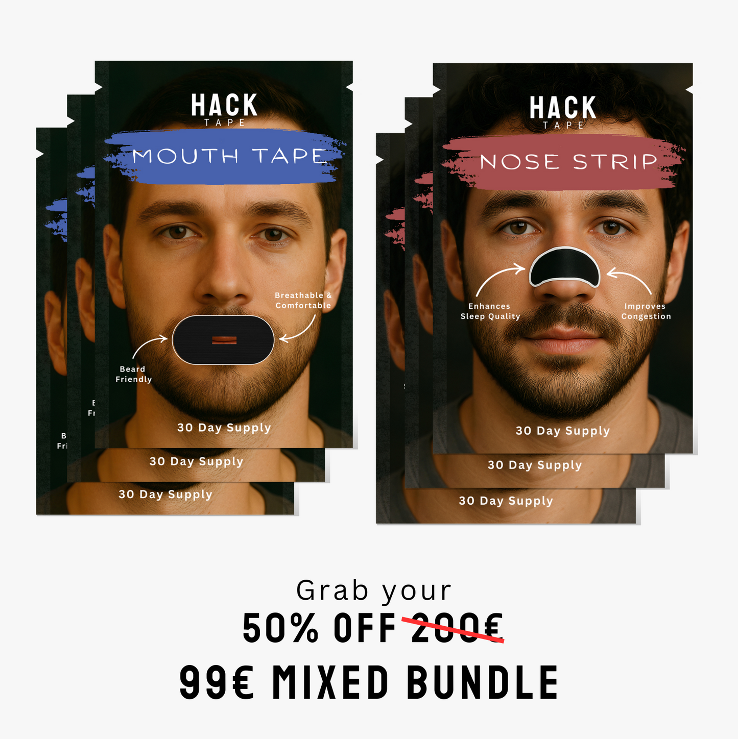 Mouth Tape + Nose Strip Bundle
